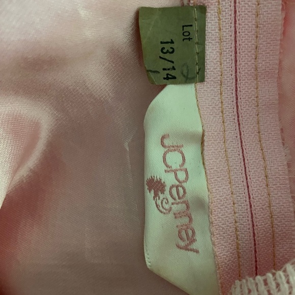 70s Pink Lace Midi Prom Dress Size Large (13/14) Vintage JC Penney Made In USA - Picture 8 of 14